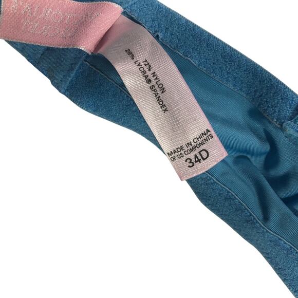 Victoria Secret Bra 34D Slate Blue Underwire Padded Full Coverage Dual Strap - Picture 4 of 9